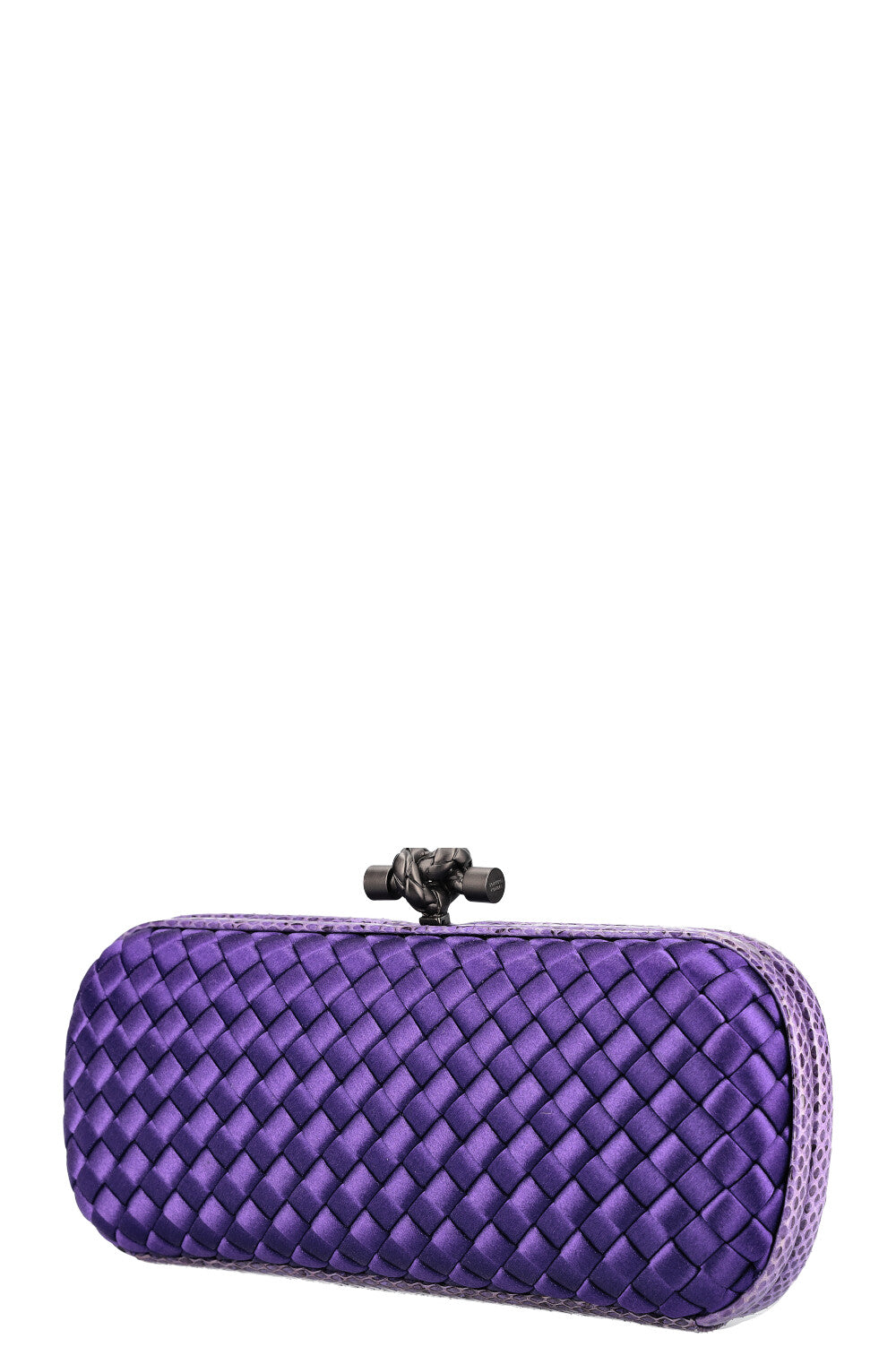 BOTTEGA VENETA Knot Clutch Silk Purple