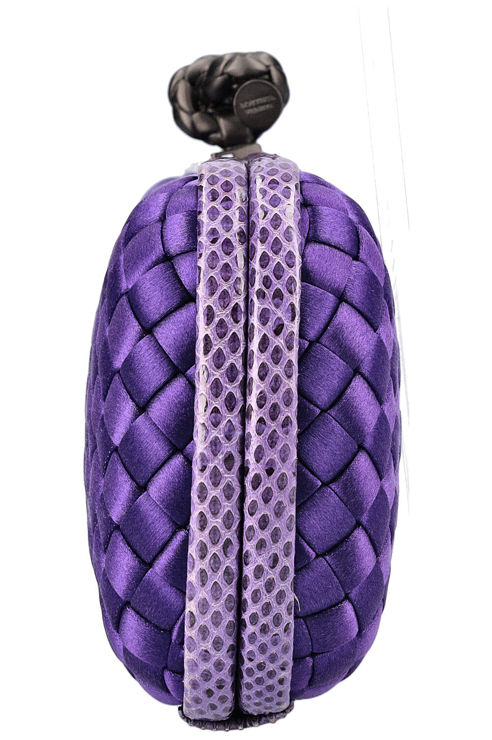 BOTTEGA VENETA Knot Clutch Silk Purple