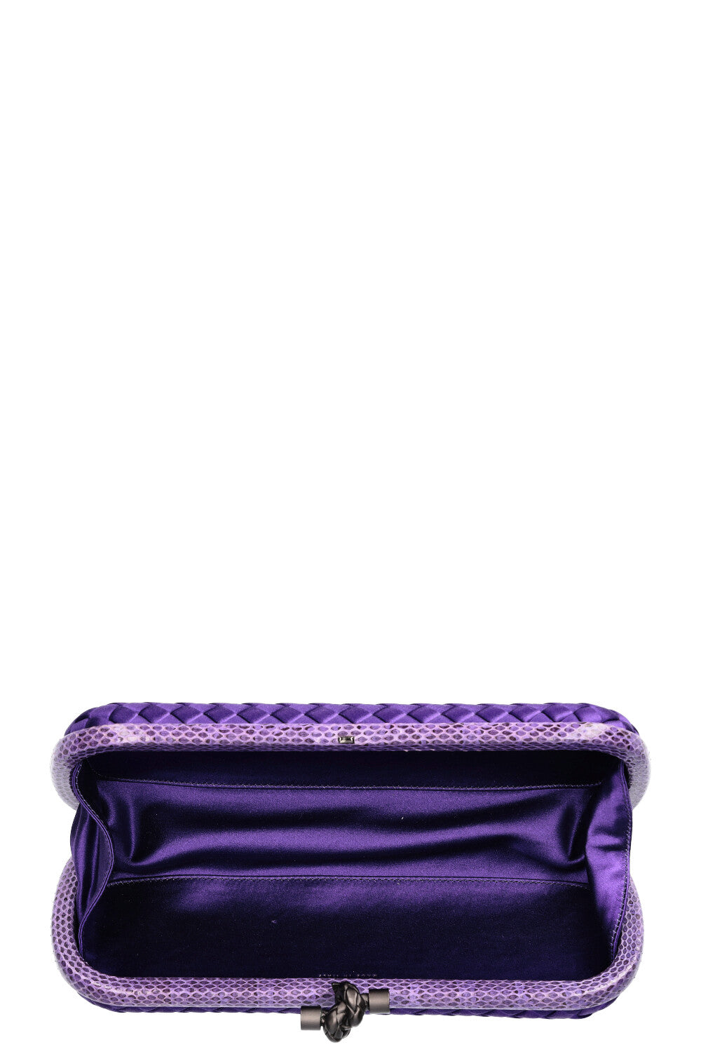 BOTTEGA VENETA Knot Clutch Silk Purple