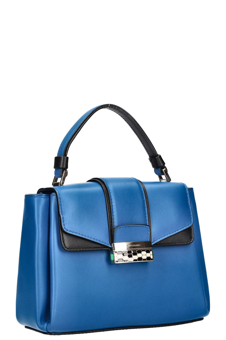 BULGARI Serpenti Viper Top Handle Bag Blue