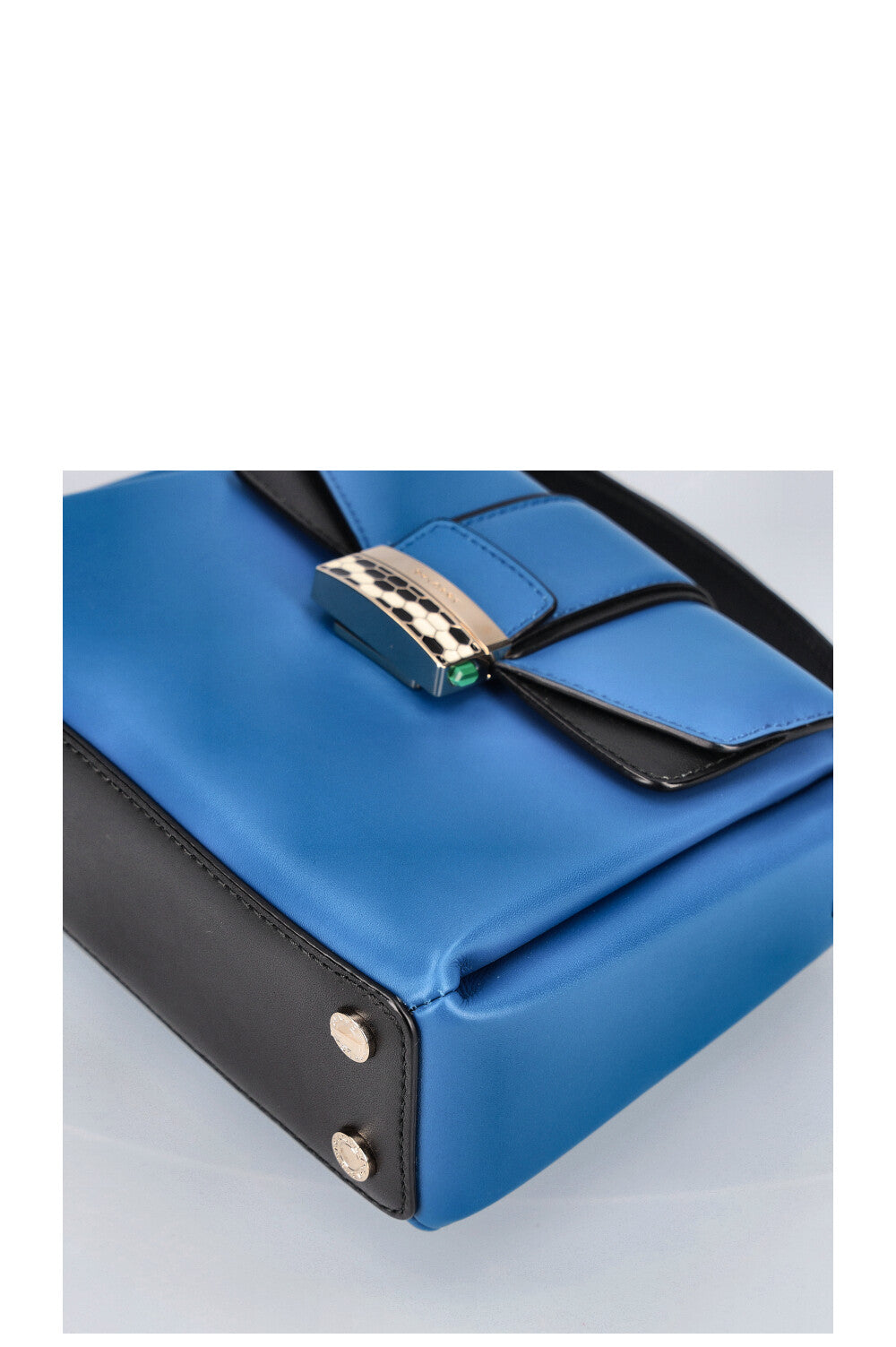 BULGARI Serpenti Viper Top Handle Bag Blue