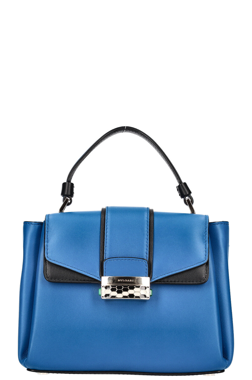 BULGARI Serpenti Viper Top Handle Bag Blue