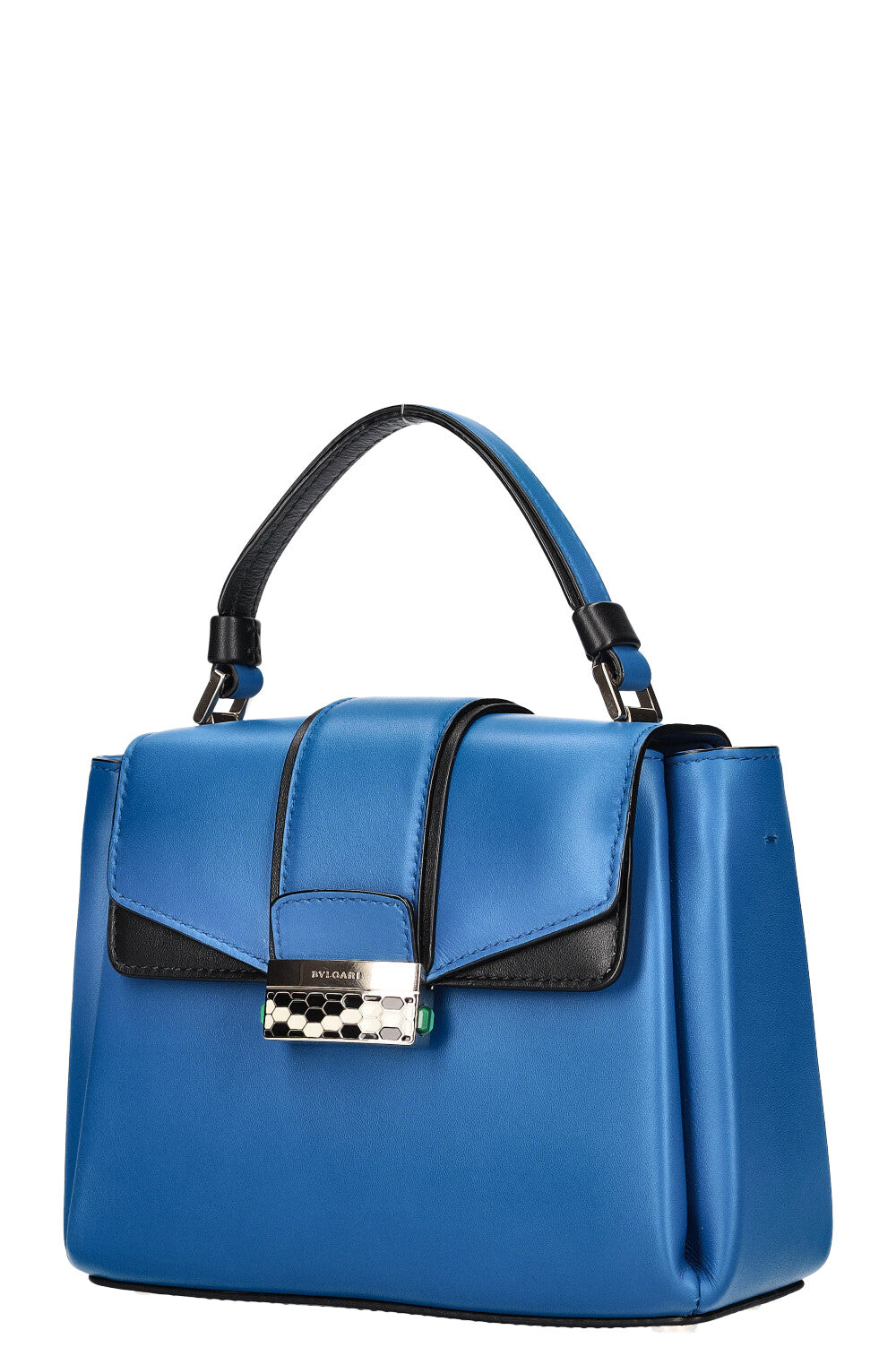 BULGARI Serpenti Viper Top Handle Bag Blue