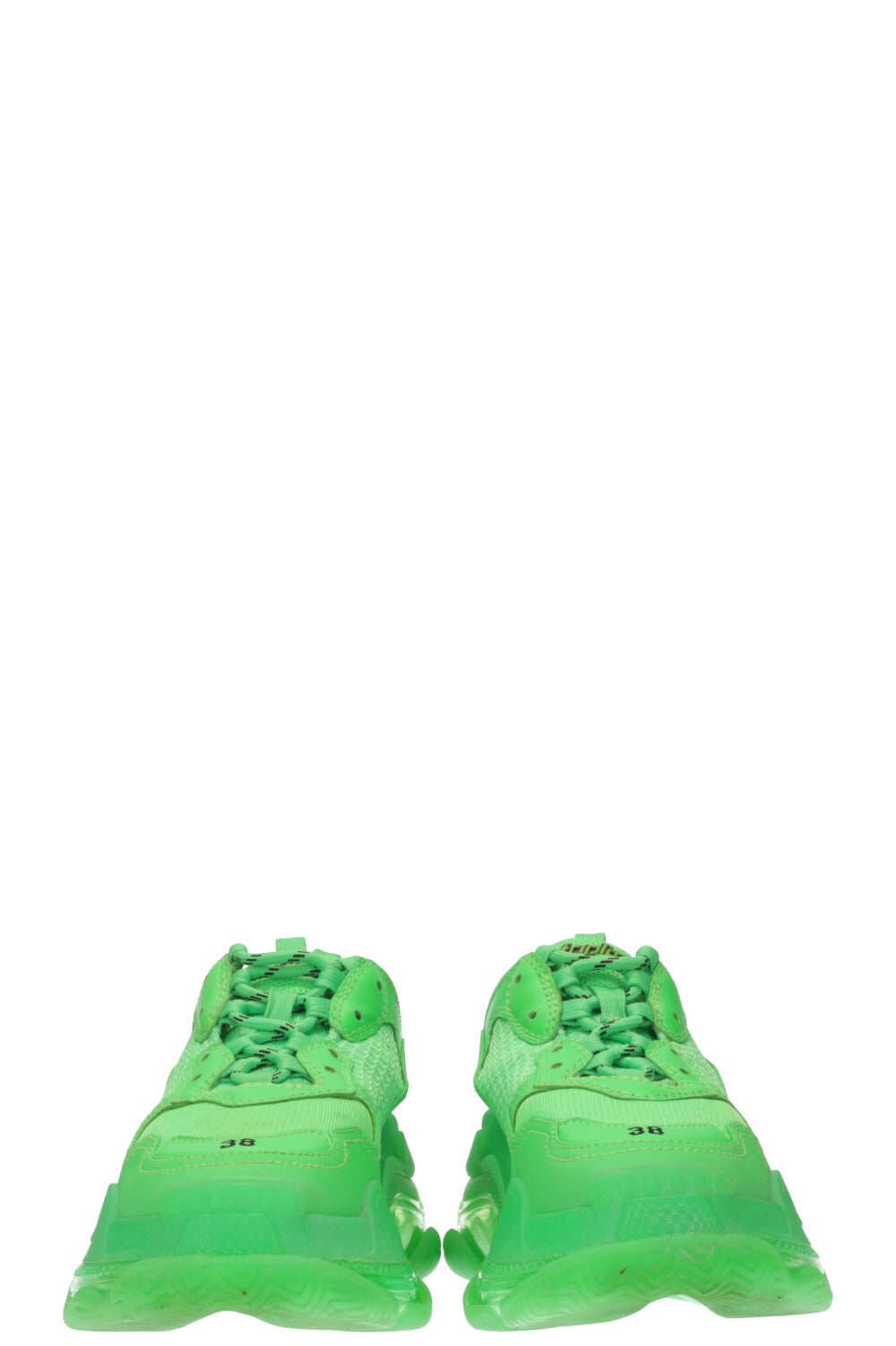 Balenciaga triple s neon green on feet discount