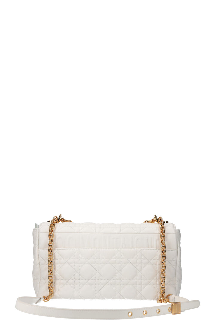 CHRISTIAN DIOR Large Caro Bag Cannage White