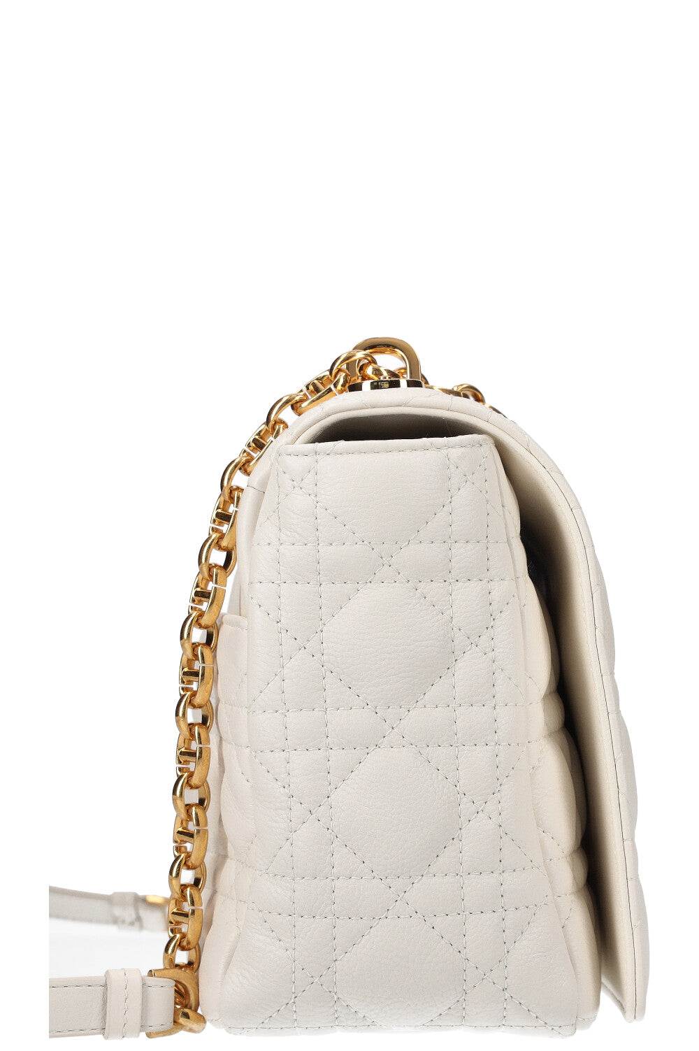 CHRISTIAN DIOR Large Caro Bag Cannage White