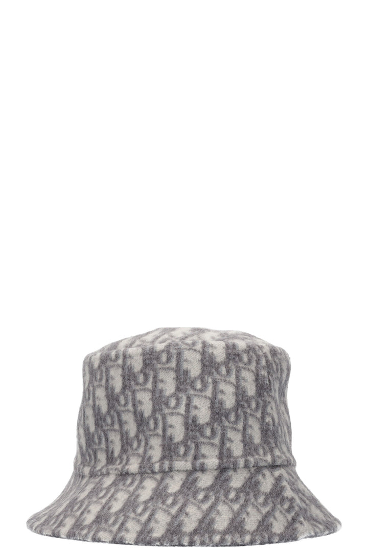CHRISTIAN DIOR Bucket Hat Reversible Oblique Grey