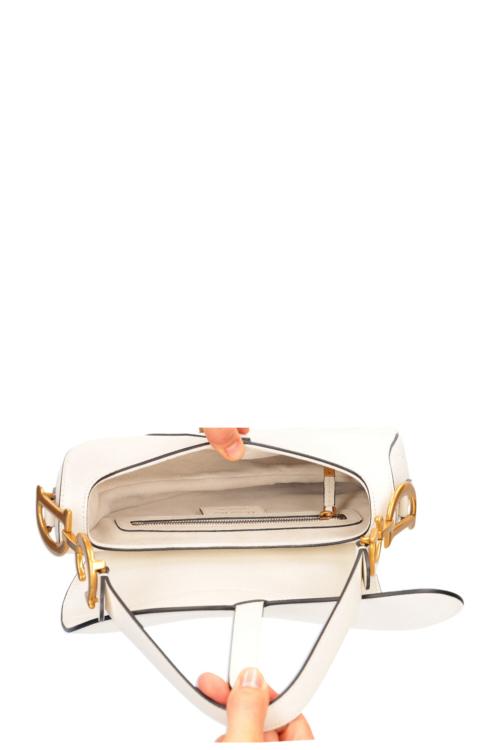 CHRISTIAN DIOR Saddle Bag White