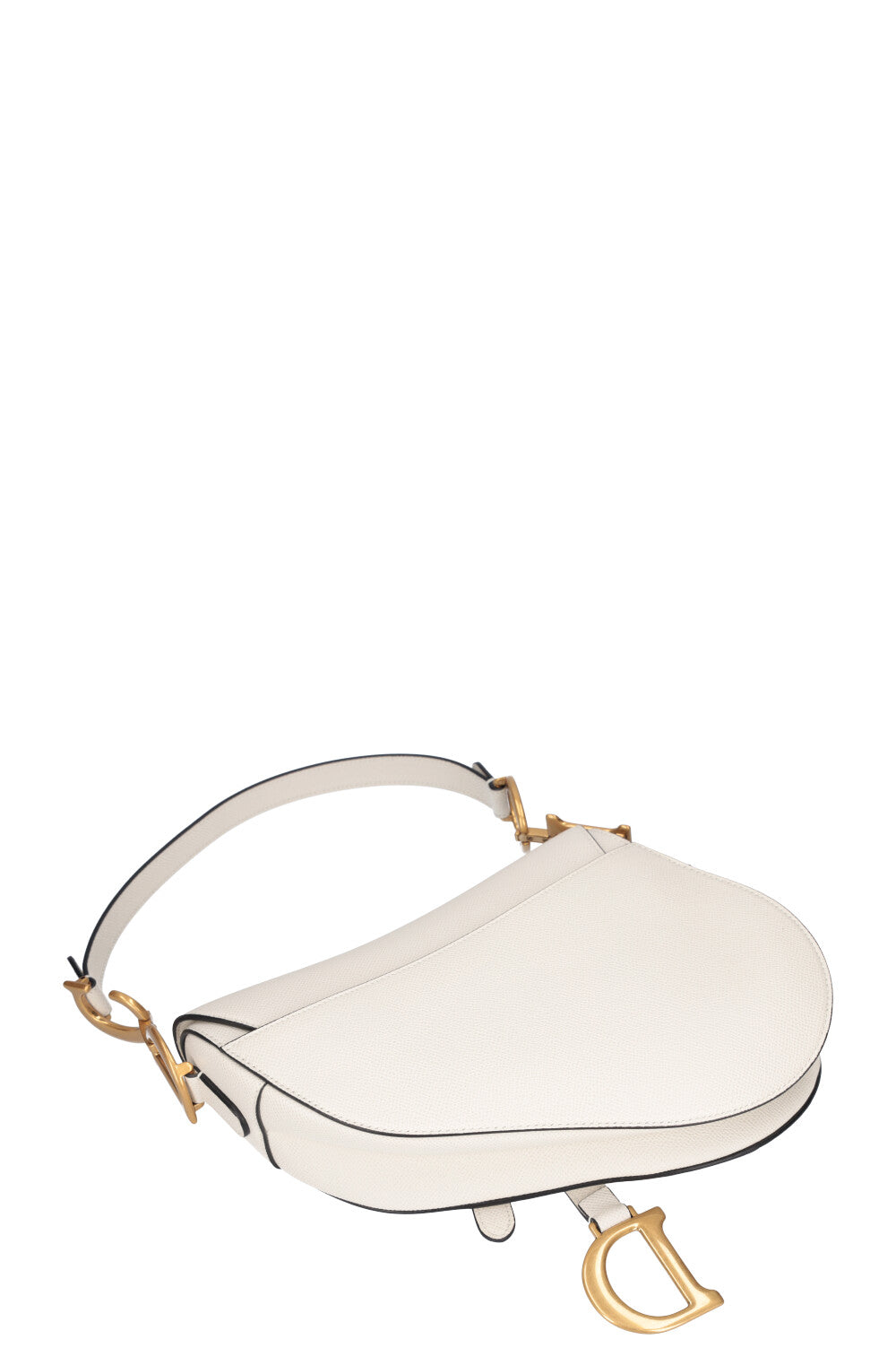 Dior white mini saddle bag online
