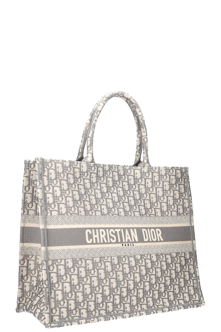 CHRISTIAN DIOR Book Tote Large Oblique Grey