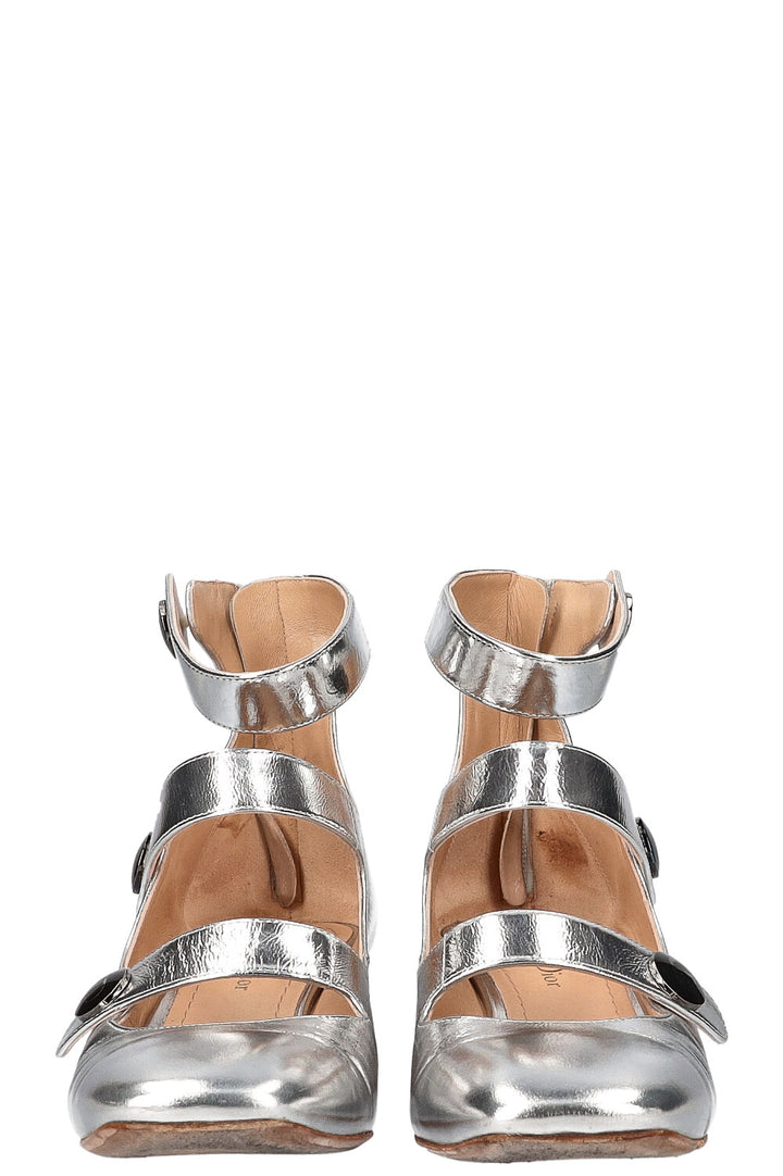 CHRISTIAN DIOR D-Doll Heels Silver