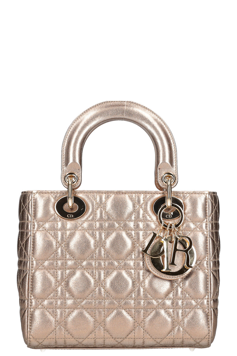 CHRISTIAN DIOR Small Lady Dior My ABCDior Bag Gold