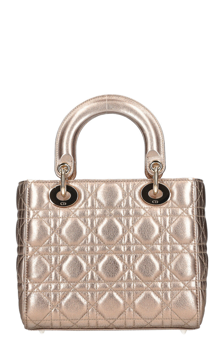 CHRISTIAN DIOR Small Lady Dior My ABCDior Bag Gold