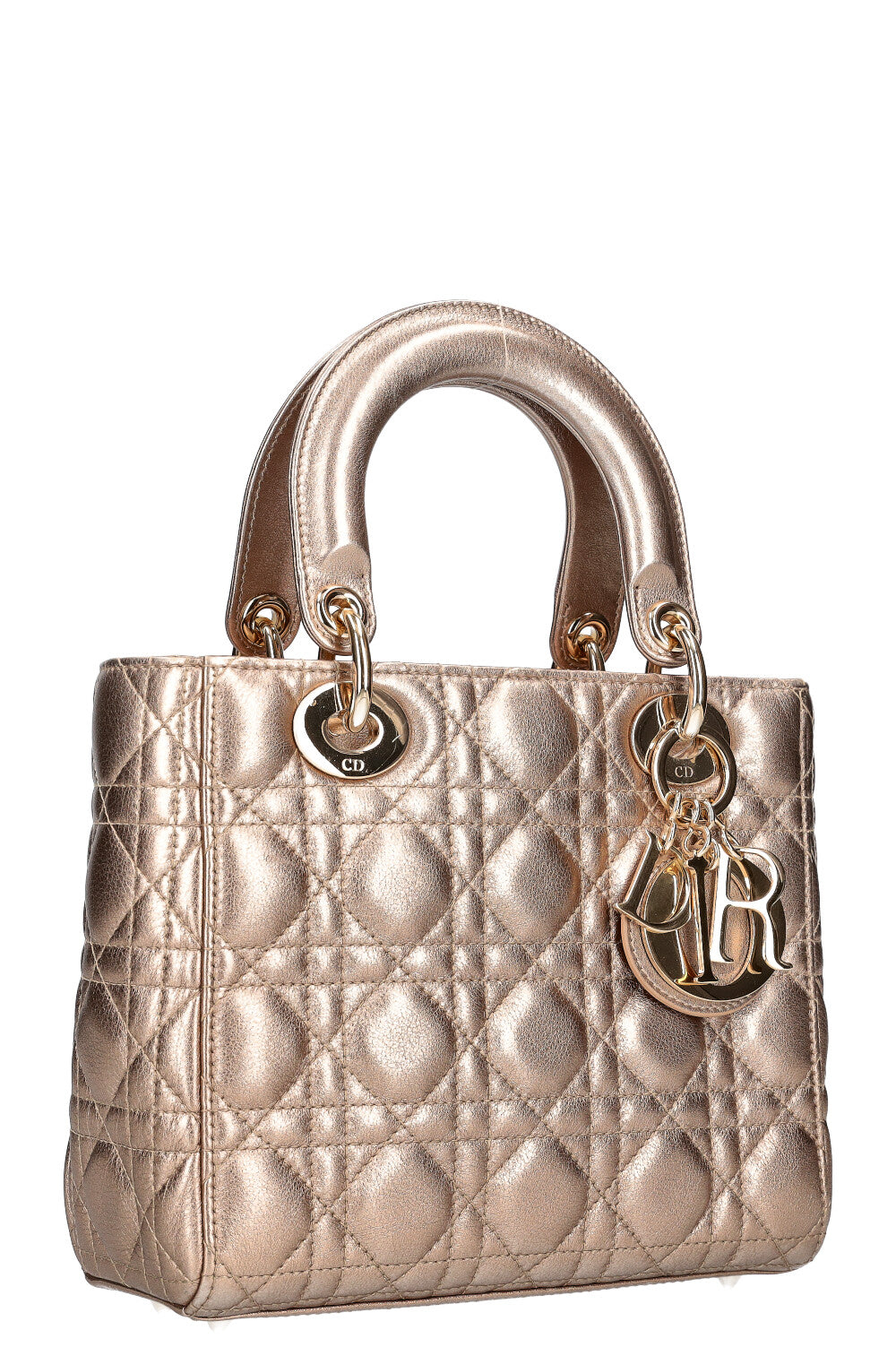 CHRISTIAN DIOR Small Lady Dior My ABCDior Bag Gold