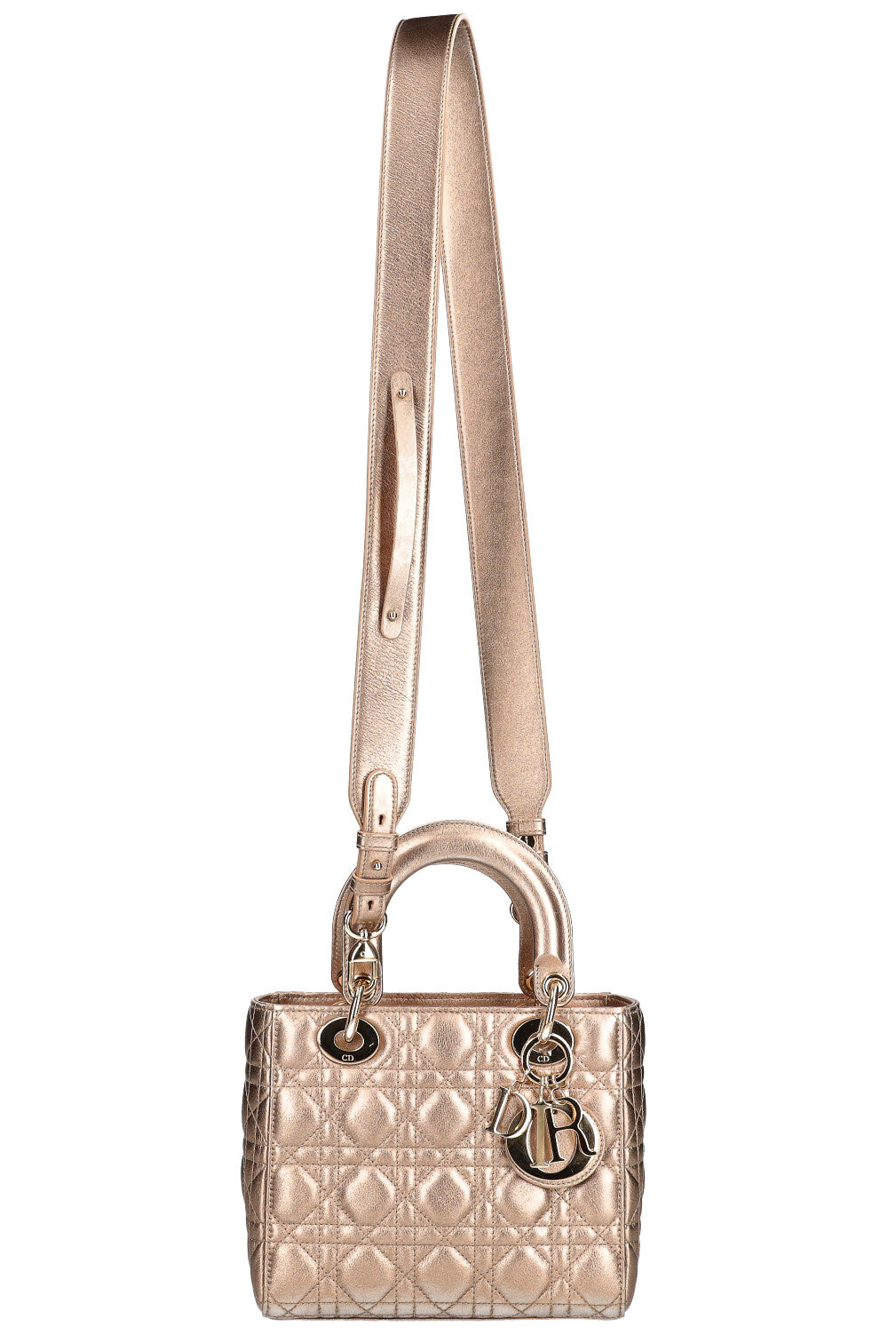 CHRISTIAN DIOR Small Lady Dior My ABCDior Bag Gold