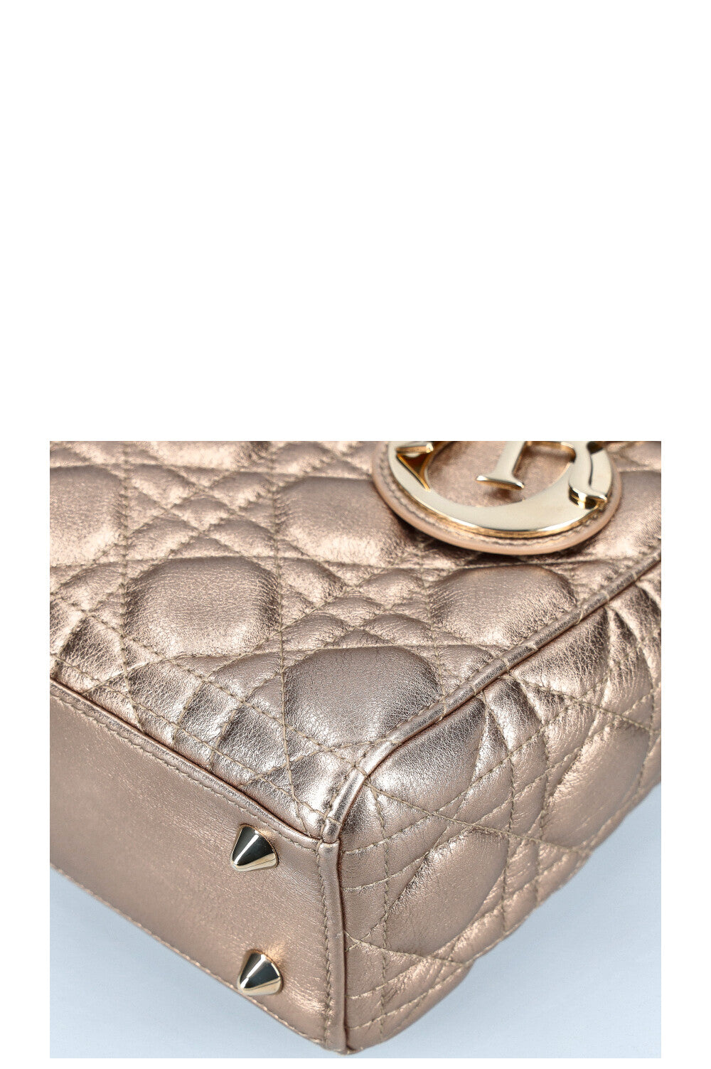 CHRISTIAN DIOR Small Lady Dior My ABCDior Bag Gold