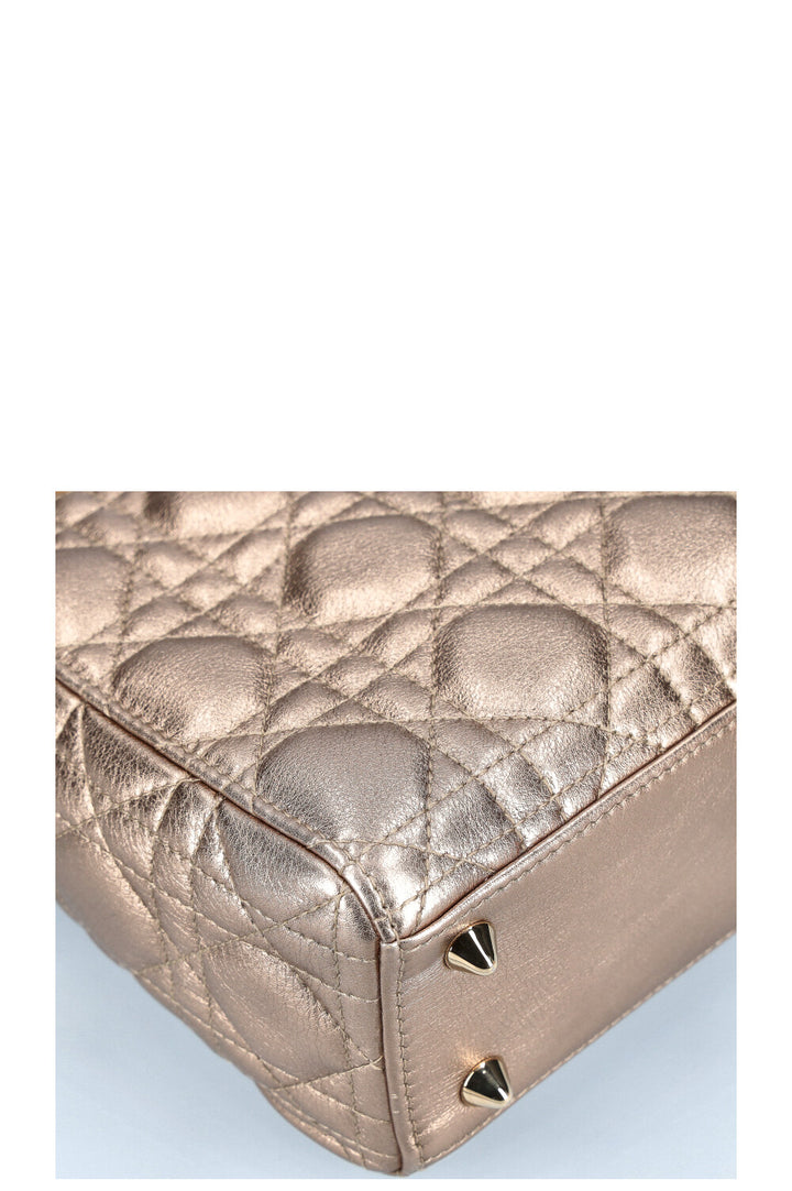 CHRISTIAN DIOR Small Lady Dior My ABCDior Bag Gold