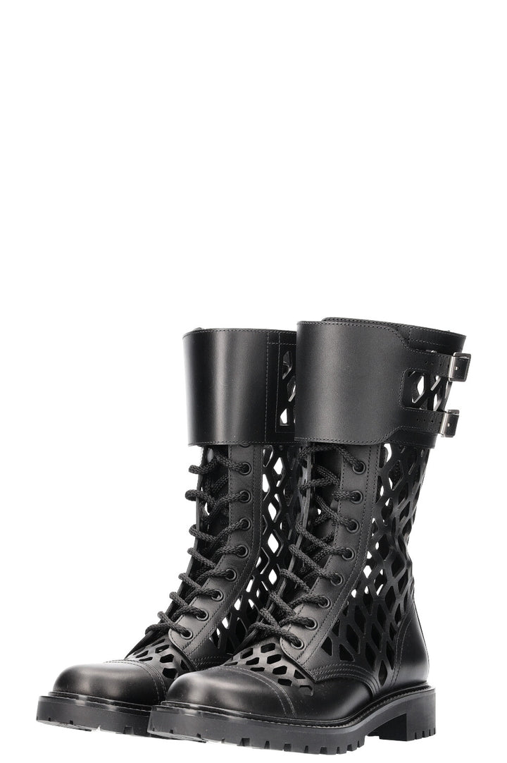 CHRISTIAN DIOR D-Trap Combat Boots Black