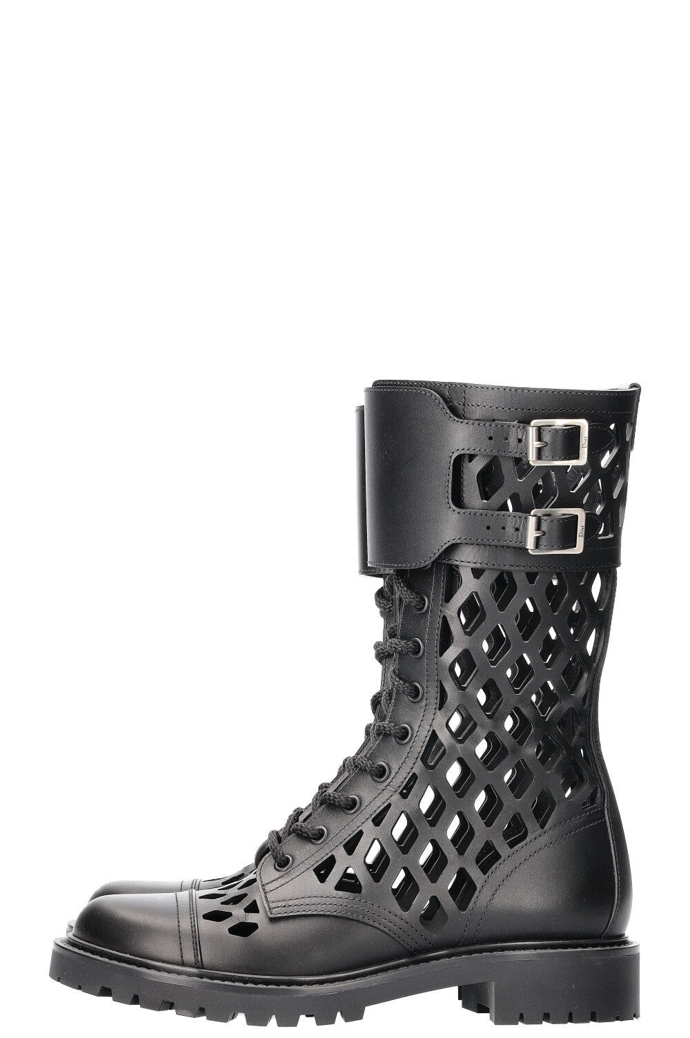 CHRISTIAN DIOR D-Trap Combat Boots Black