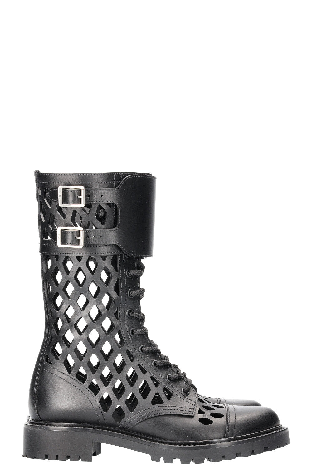 CHRISTIAN DIOR D-Trap Combat Boots Black