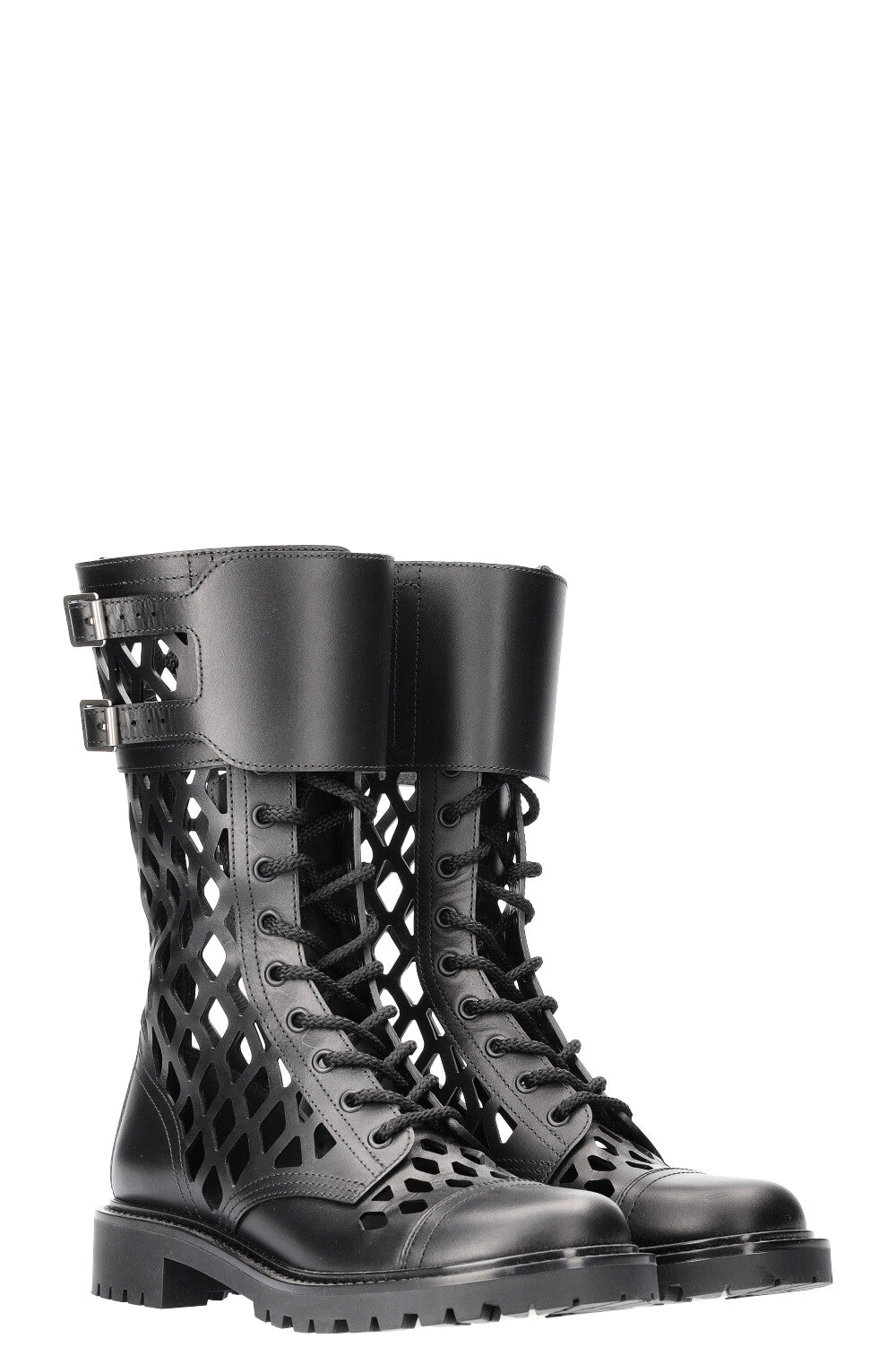 Christian Dior D-Trap Combat Boots Black 