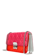 CHRISTIAN DIOR Miss Dior Promenade Bag Cannage Pink Orange Blue