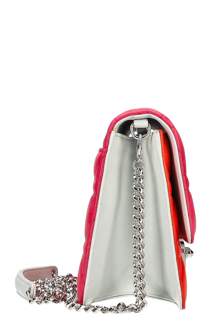 CHRISTIAN DIOR Miss Dior Promenade Bag Cannage Pink Orange Blue