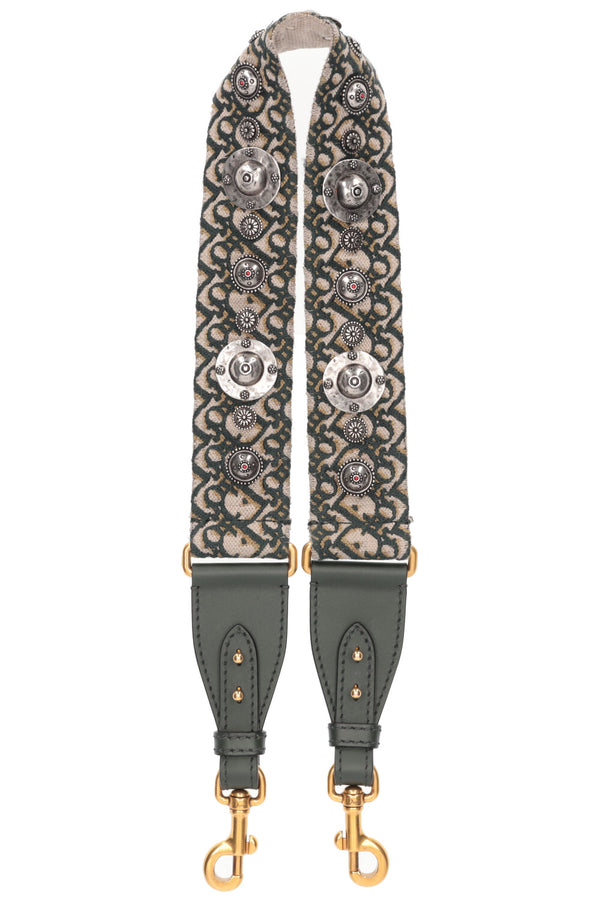 CHRISTIAN DIOR Boho Shoulder Strap Oblique Green