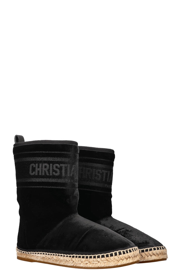CHRISTIAN DIOR Chez Moi Granville Boots Velvet Black
