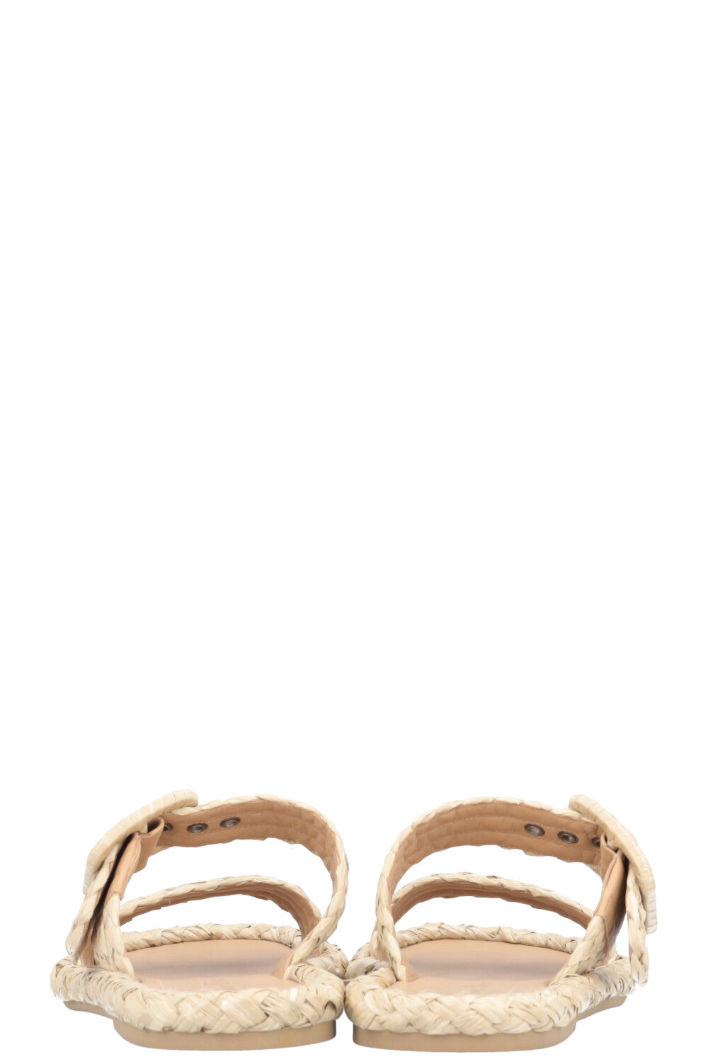CHRISTIAN DIOR Woven Raffia Flats