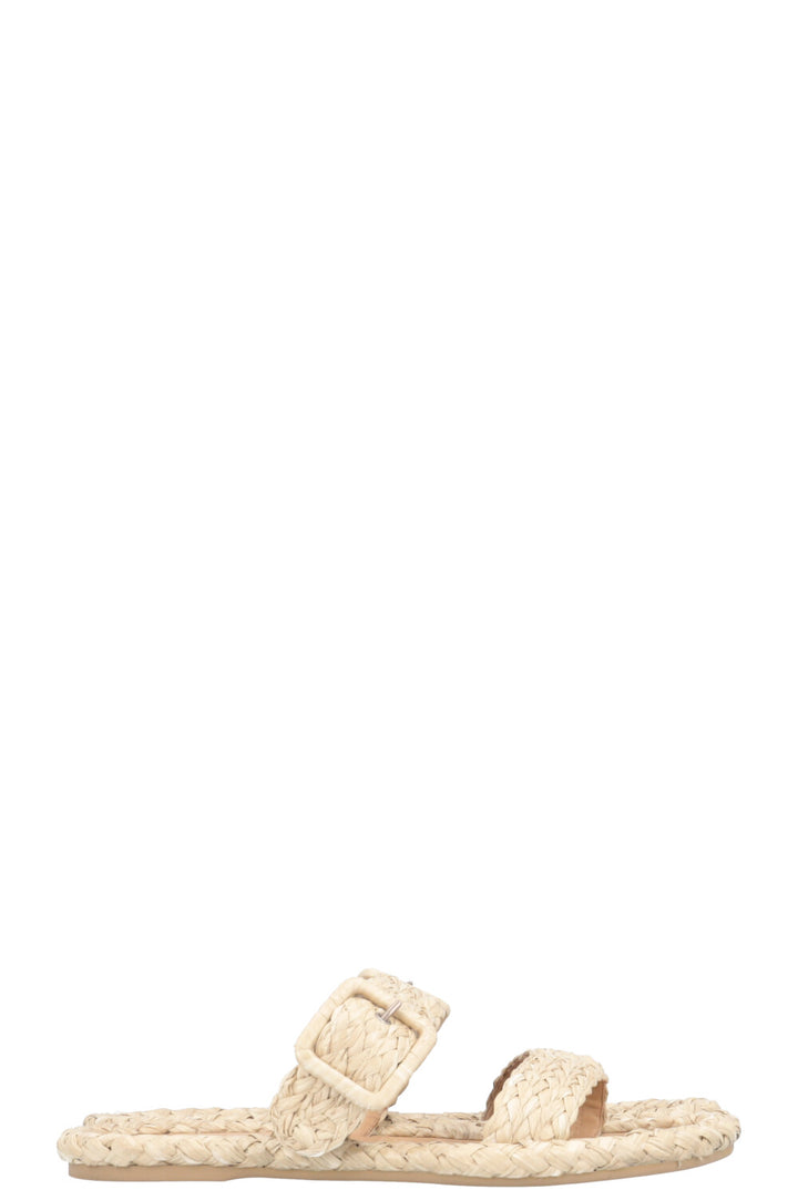 CHRISTIAN DIOR Woven Raffia Flats