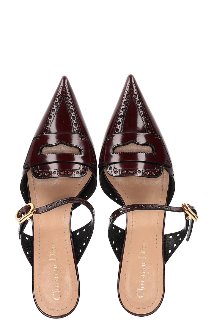 CHRISTIAN DIOR Kitten Heels Burgundy