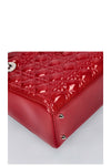 CHRISTIAN DIOR Lady Dior Medium Patent Red