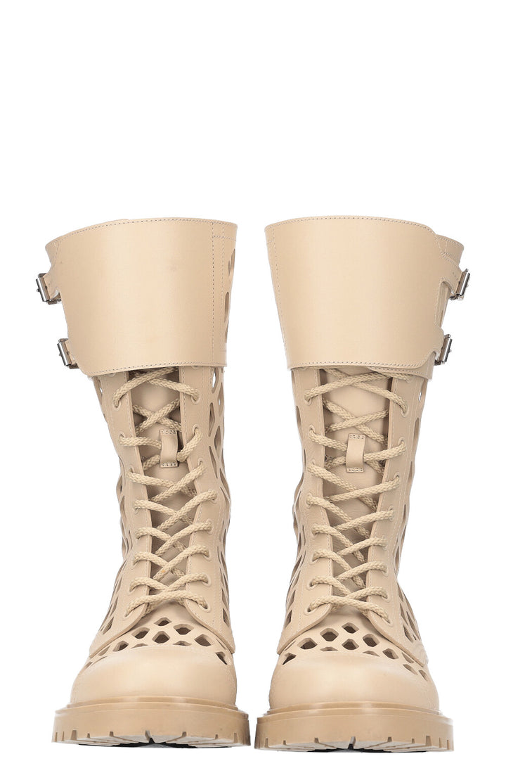 CHRISTIAN DIOR D-Trap Combat Boots Beige