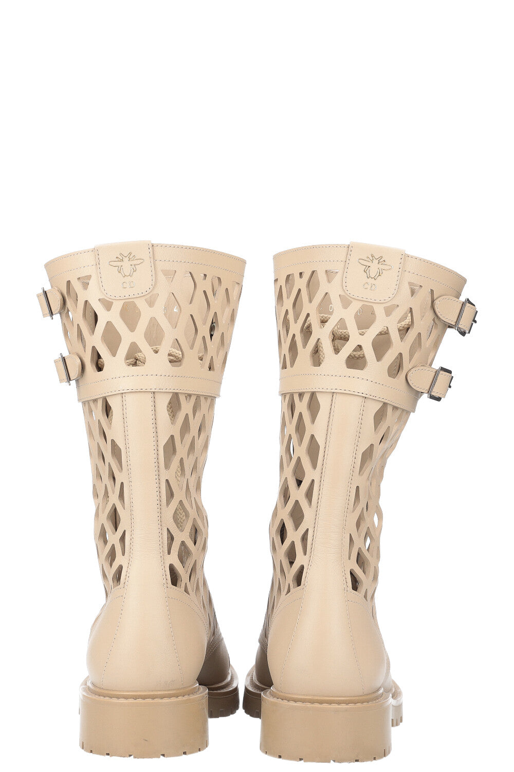 CHRISTIAN DIOR D-Trap Combat Boots Beige