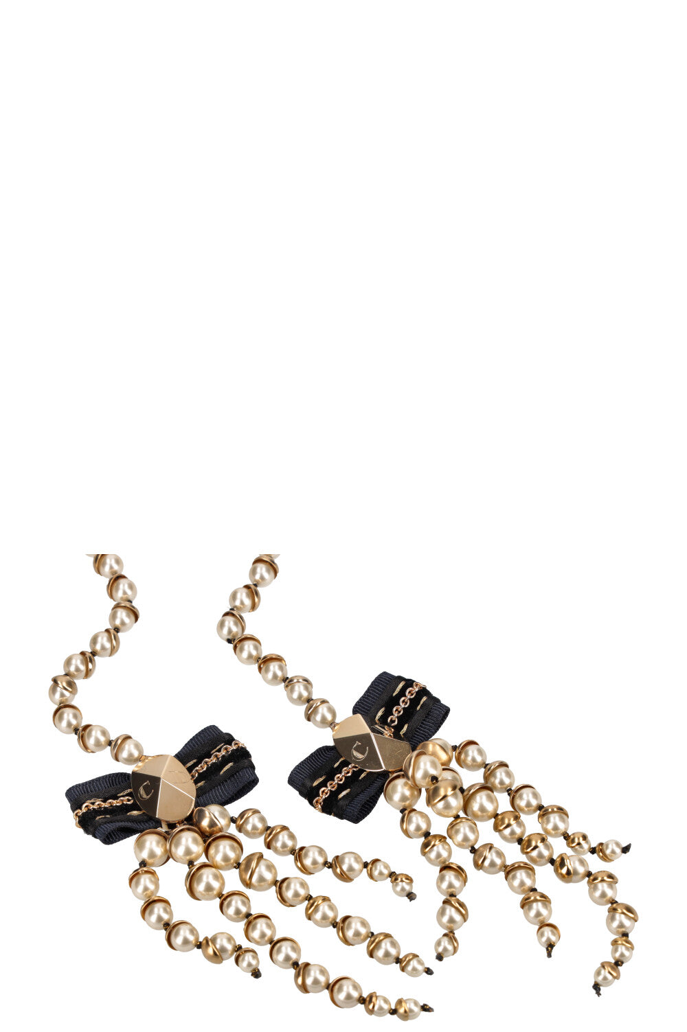 CHRISTIAN DIOR Mise en Dior Necklace Pearls and Bows