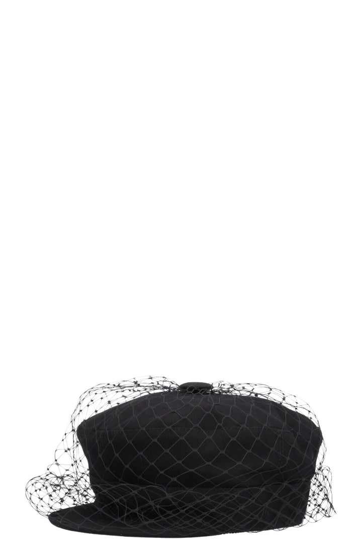 CHRISTIAN DIOR Newsboy Veil Hat