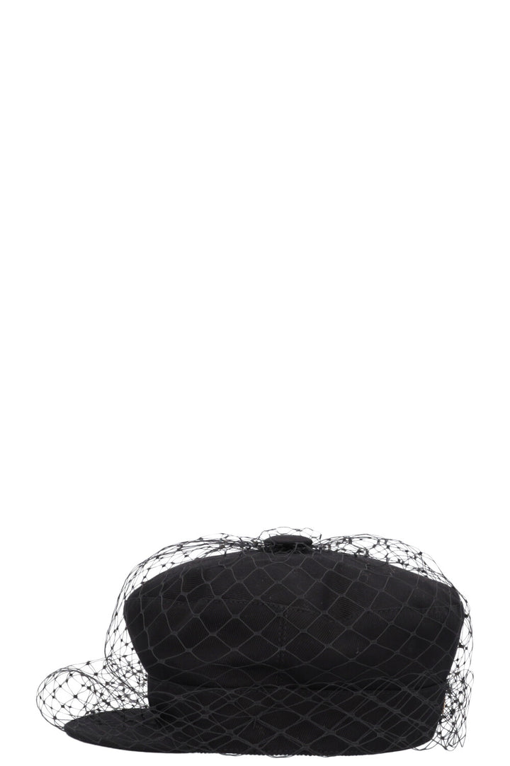CHRISTIAN DIOR Newsboy Veil Hat