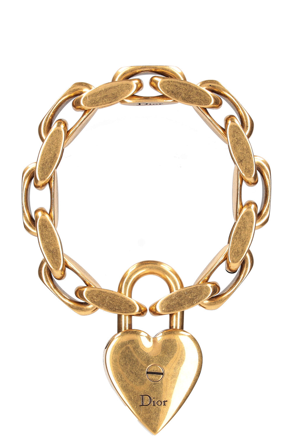 CHRISTIAN DIOR Heart Padlock Bracelet