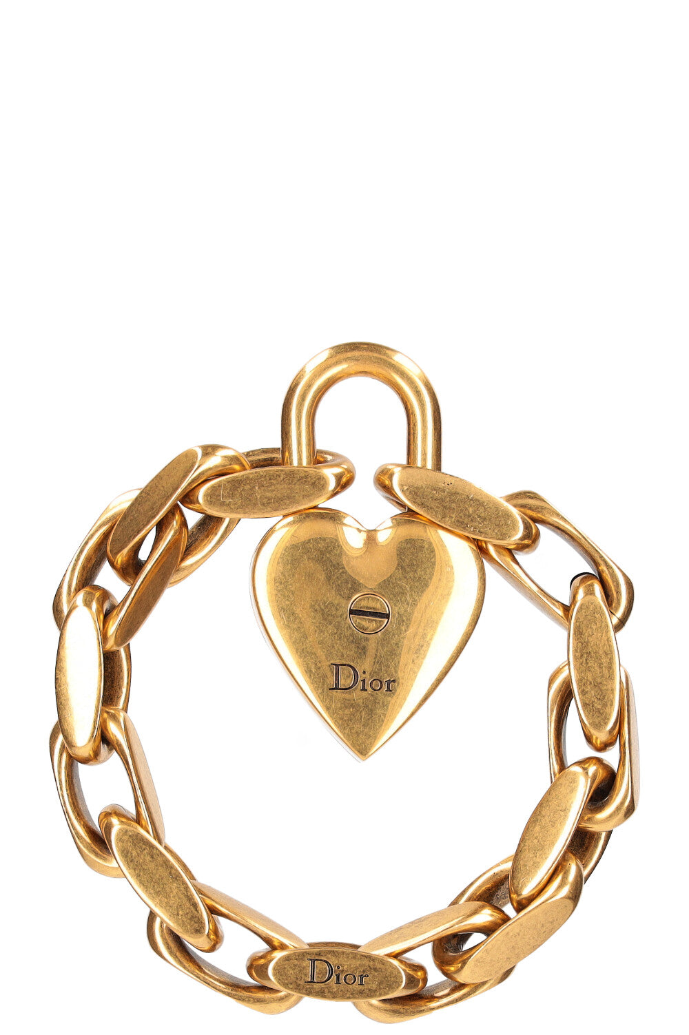 CHRISTIAN DIOR Heart Padlock Bracelet