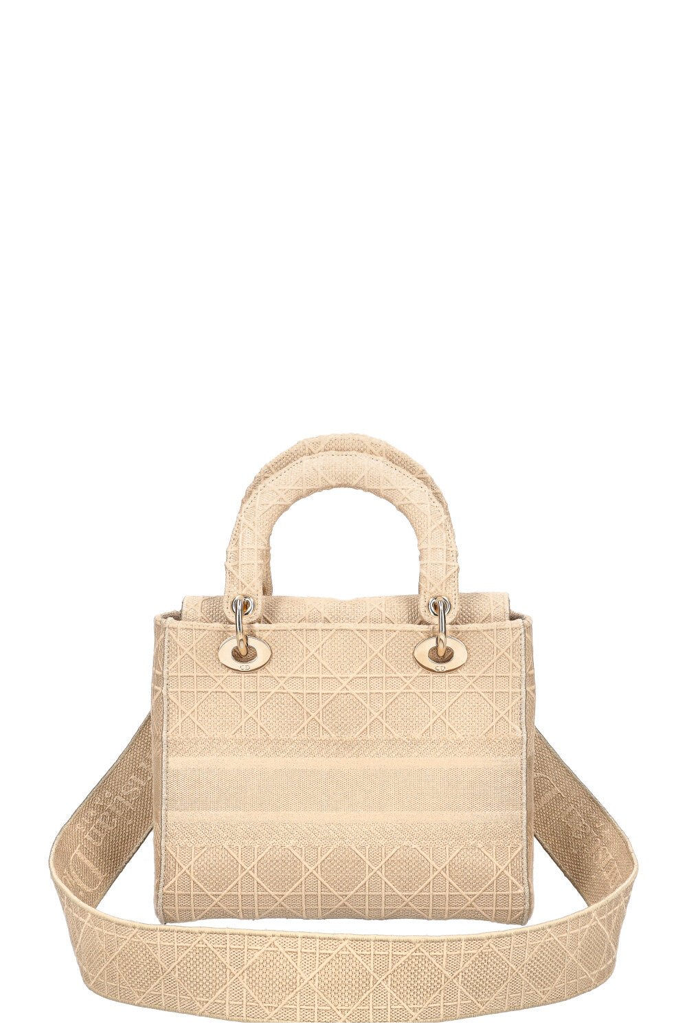 CHRISTIAN DIOR Sac Lady D-Lite Moyen Cannage Beige