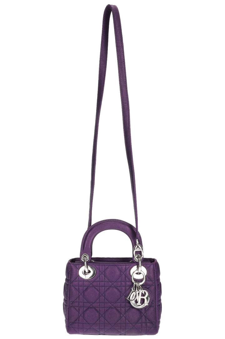 CHRISTIAN DIOR Lady Dior Small Bag Purple
