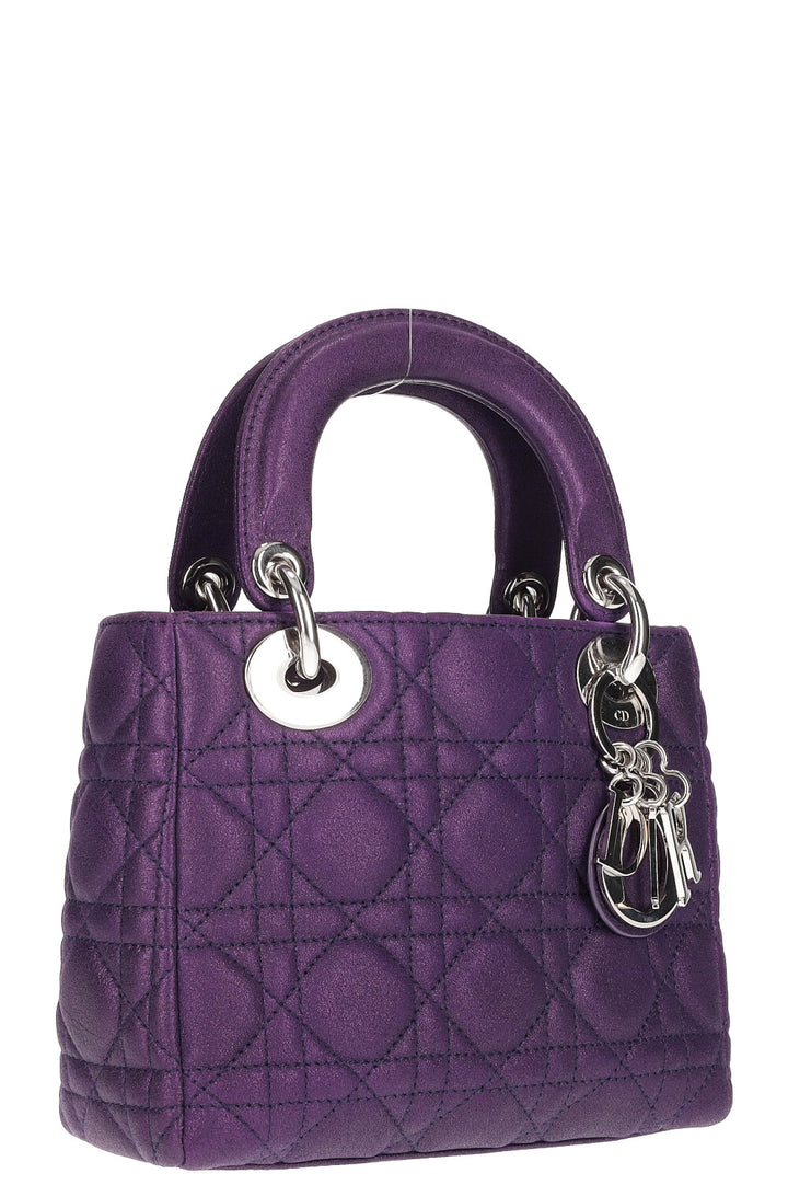 CHRISTIAN DIOR Lady Dior Small Bag Purple