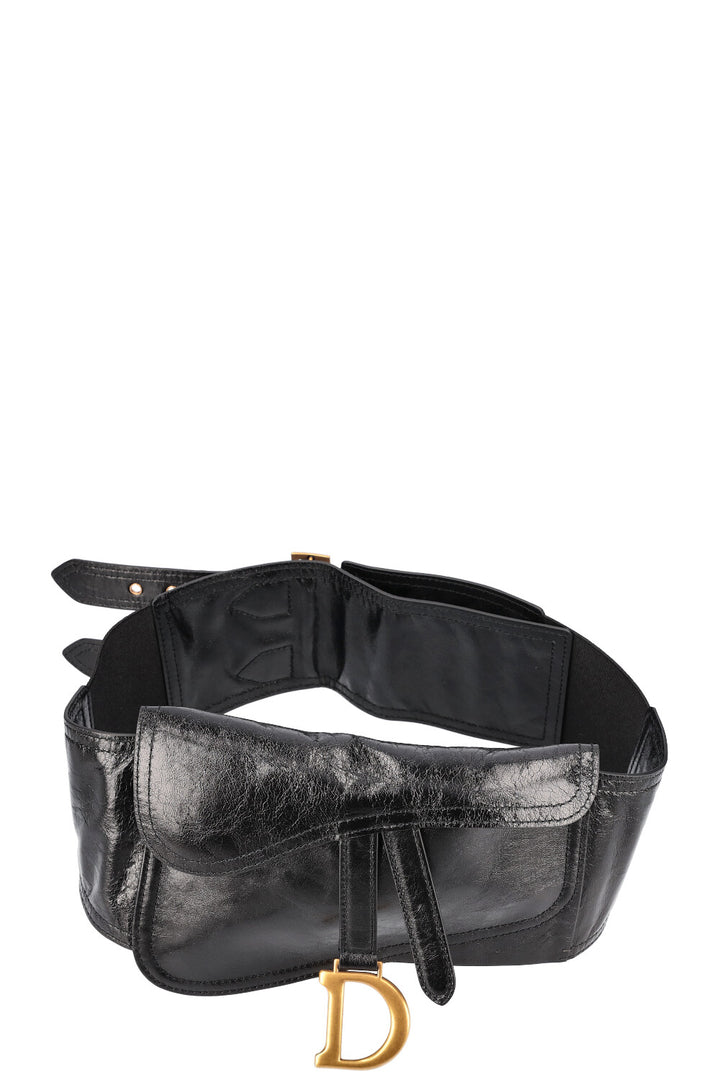 CHRISTIAN DIOR Saddle Waist Belt Bag Black