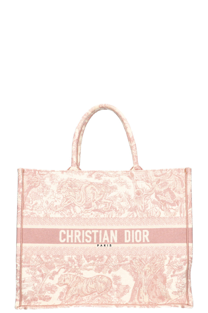 CHRISTIAN DIOR Book Tote Large Toile de Jouy Pink