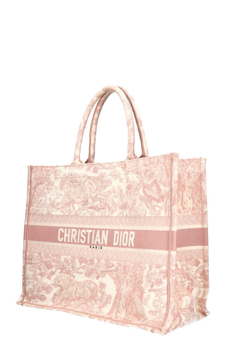 CHRISTIAN DIOR Book Tote Large Toile de Jouy Pink