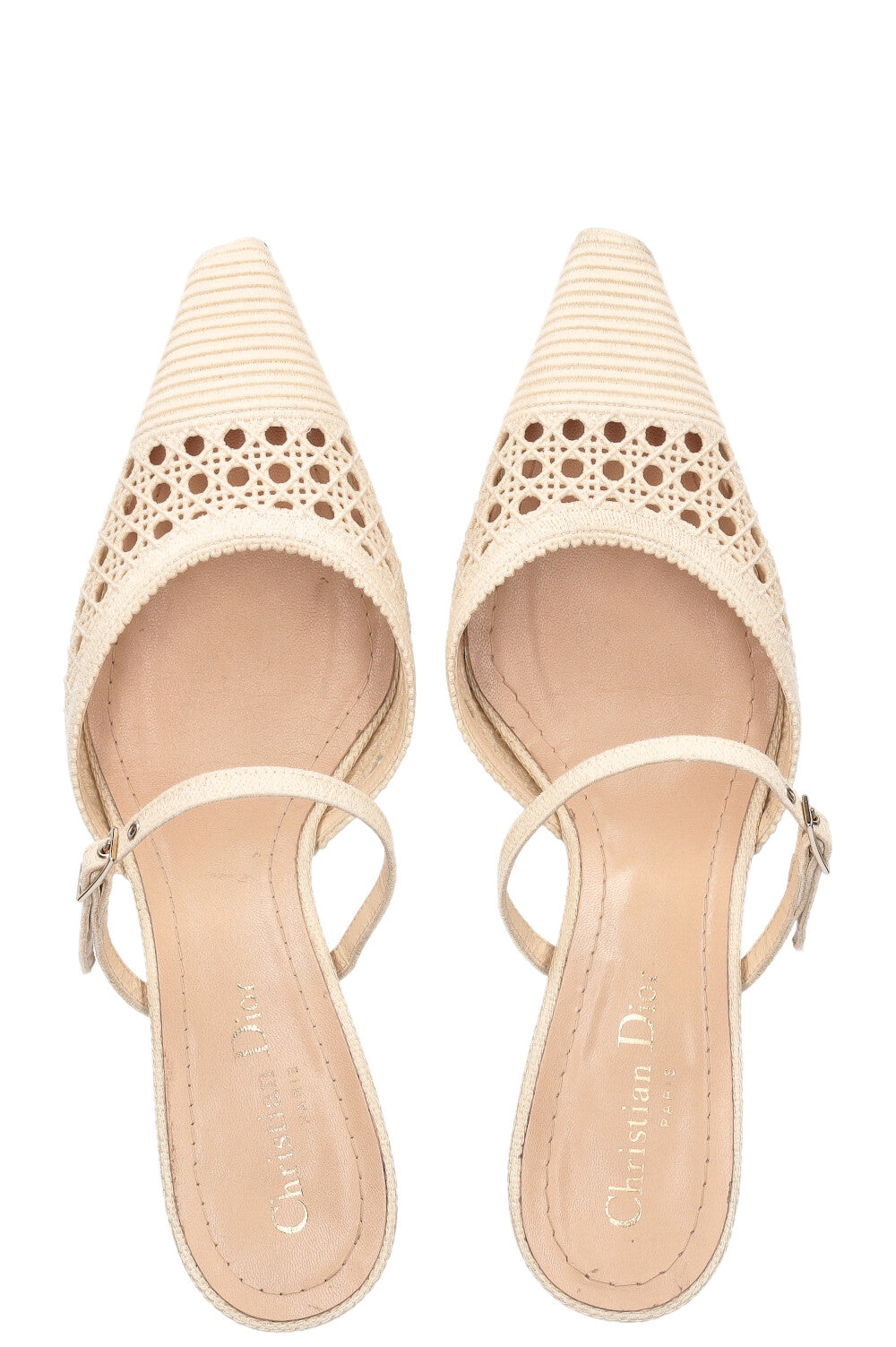 CHRISTIAN DIOR Capture Heels Ivory