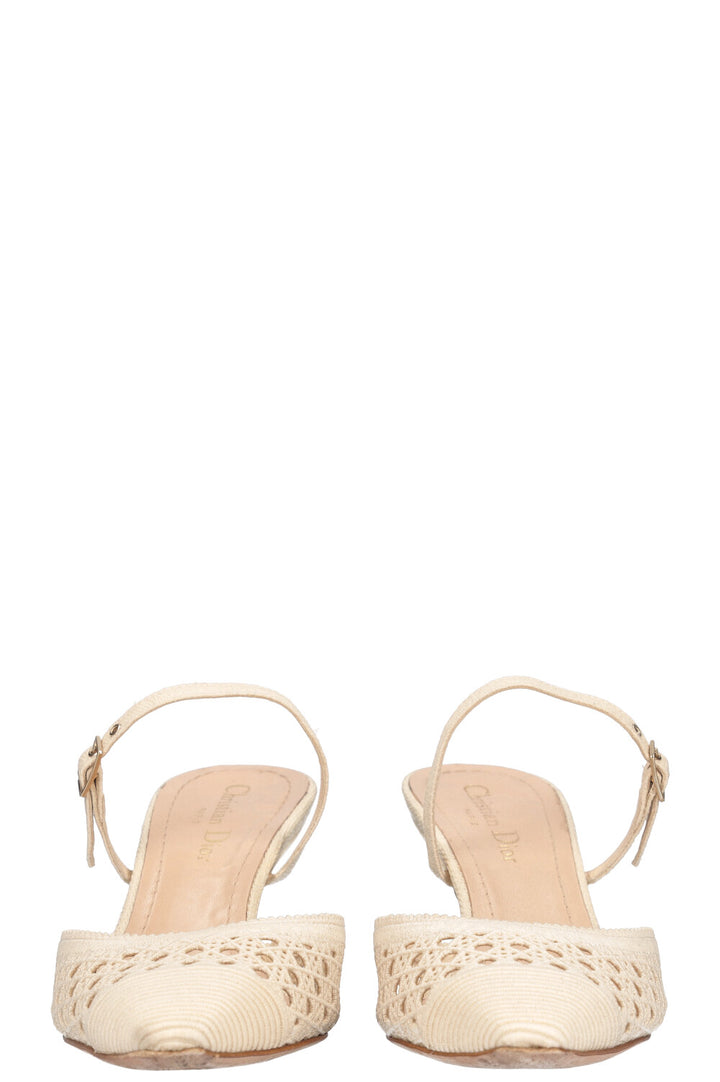 CHRISTIAN DIOR Capture Heels Ivory