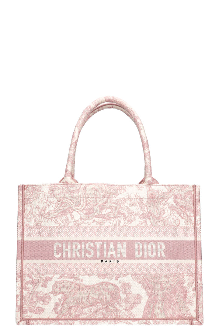CHRISTIAN DIOR Medium Dior Book Tote Toile de Jouy Pink