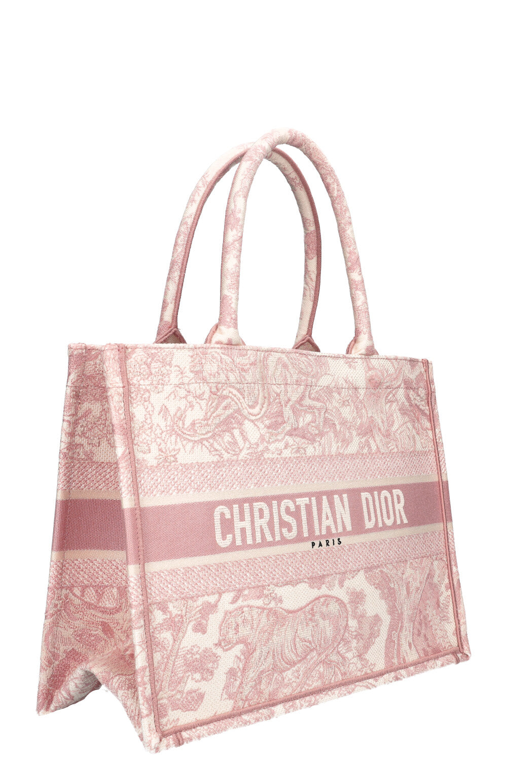 CHRISTIAN DIOR Moyen Dior Book Tote Toile de Jouy Rose REAWAKE